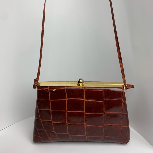 ANDREA MABIANI VINTAGE ITALIAN LEATHER BAG. - Picture 2 of 3